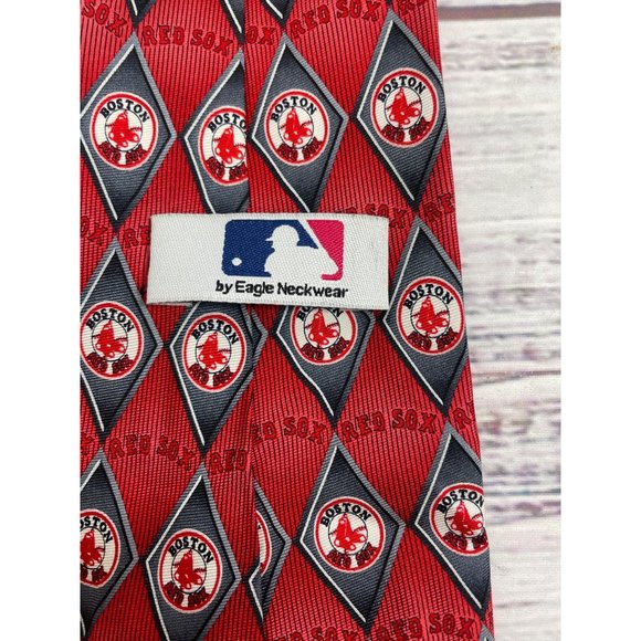 Boston Red Sox Silk Tie Necktie Mens Team MLB Eagle Neckwear - Picture 4 of 5